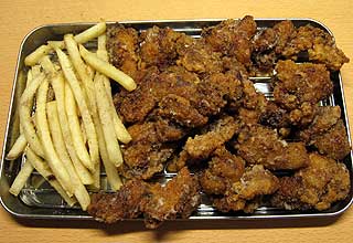 チキンと主食